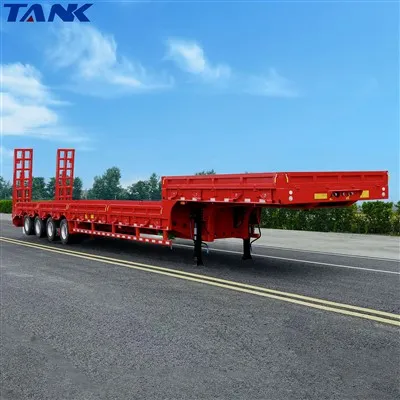 High Strenth 4 Axle 80 toneladas Semi de lecho